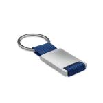 TECH Metal rectangular key ring Aztec blue