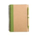 SONORA PLUS B6 recycled notebook with pen Lime