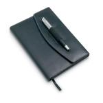NOVA A5 notebook portfolio with pen Black