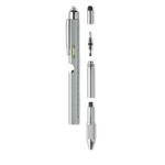 RETOOL Spirit level pen with ruler Flat silver