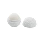 Lip balm in golf ball shape White