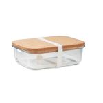 CANOA Glass lunch box with cork lid Transparent