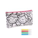 KIDDO Pencil case with markers Cream