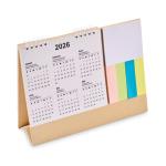 CALENDOO Tischkalender mit Memoblock Beige