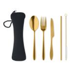 5 SERVICE Cutlery set stainless steel Goldyellow