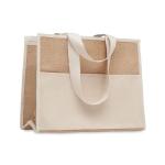 CAMPO DE GELI Jute and canvas cooler bag Fawn