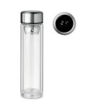 POLE GLASS Bottle with touch thermometer Transparent