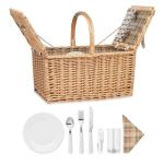 MIMBRE PLUS Wicker picnic basket 4 people Timber