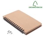 GROWNOTEBOOK™ Notizbuch Kiefersamen Beige