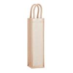 CAMPO DI VINO Jute wine bag for one bottle Fawn