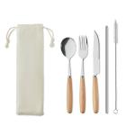 CUSTA SET Besteck-Set Edelstahl Beige