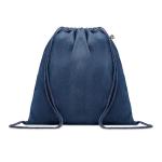 STYLE BAG Recycled denim drawstring bag Aztec blue