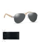 HONIARA Bamboo sunglasses in pouch Black