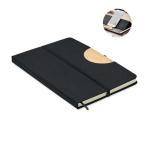 BLAMA A5 RPET notebook 80 lined Black