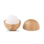 SOFT LUX Lip balm in round bamboo case Timber