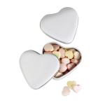 LOVEMINT Heart tin box with candies White