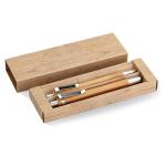 BAMBOOSET Bamboo pen and pencil set Timber