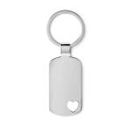 CORAZON Key ring with heart detail Flat silver