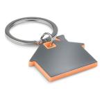 IMBA House shape plastic key ring Orange