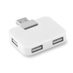 SQUARE 4 port USB hub White