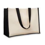 CAMPO DE FIORI Jute and canvas shopping bag 