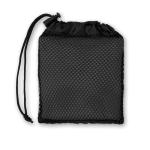 TUKO Sporthandtuch in Tasche Schwarz