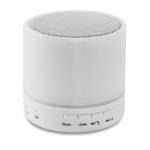 ROUND WHITE Round wireless speaker LED White