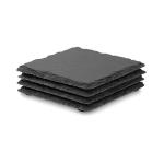 SLATE4 Slate coasters with EVA bottom Black