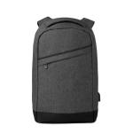 BERLIN 2 tone backpack incl USB plug Black