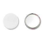 Mirror button metal Flat silver