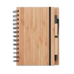 BAMBLOC Bamboo notebook with pen lined Timber