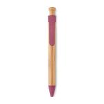 TOYAMA Bamboo/Wheat-Straw ABS ball pen Red