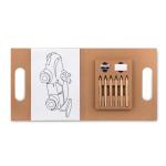 FOLDER2 GO Malset mit 6 Buntstiften Beige