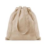 MOIRA DUO Beutel von RPET mit Kordelzug Beige