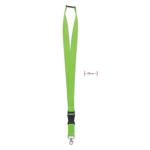 WIDE LANY Lanyard with metal hook 25mm Lime