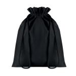 TASKE MEDIUM Medium Cotton draw cord bag Black