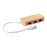 VINA 3 Port 2.0 USB Hub Bambus Holz
