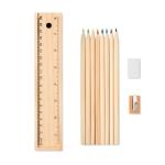 TODO SET Stationery set in wooden box Timber