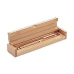 ETNA Bamboo twist ball pen in box Timber