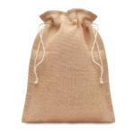 JUTE SMALL Small jute gift bag 14 x 22 cm Fawn