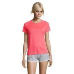 SPORTY WOMEN T-SHIRT 140g, Neon coral Neon coral | XS