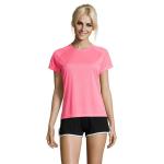 SPORTY WOMEN SPORTY DAMENT-SHIRT  140g, Neonrosa Neonrosa | XS