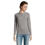 PERFECT LSL WOMEN PERFECT DAMEN LSL POLO  180, Grau Melange Grau Melange | L