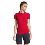 PEOPLE DAMEN POLO 210g, rot Rot | L