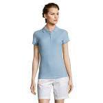 PEOPLE WOMEN'S POLO 210, sky blue pique Sky blue pique | M