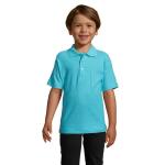 SUMMER II KIDS Polo 170g, blue atoll Blue atoll | L