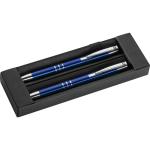 Metal pen & pencil set Aztec blue