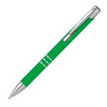 Pen with rubberised surface Green