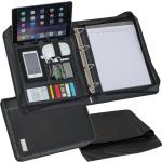 DIN A4 conference folder with ring binder Black
