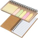 Sticky note set with spiral pad Fawn